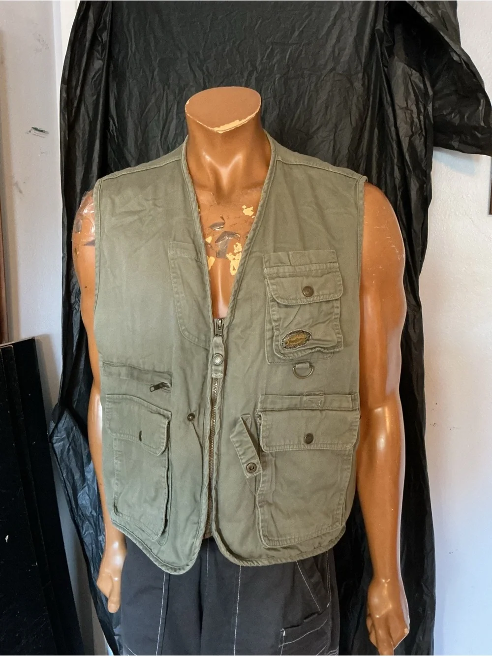 Vintage Tweed River Outfitters Fishing Multipocket Travel Hunting Vest Jacket